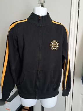 VTG BOSTON BRUINS G Gear for Sports STADIUM embroidered zip sweater jacket retro